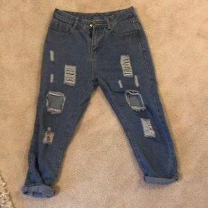 Ripped Boyfriend Jeans - lightly worn
